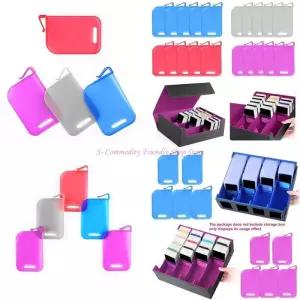 85AE 10PCS 플라스틱 거래 카드 상자 배반 클립 스페이서 스토리지 분류 배리어 플레이트 저장 파티션 보드