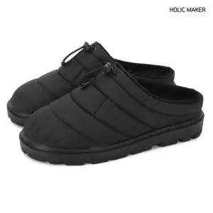 홀릭메이커 남자 방한슬립온 패딩신발 털신발 HBM002사무실실내화 슬리퍼 겨울 퍼화 퍼슬리퍼 학교 겨울퍼