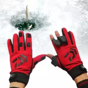 손가락 조절 겨울철용 WINTER 피싱 낚시장갑 REDWINTER RED