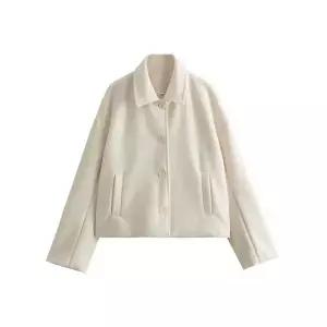 솔저스여성자켓 봄 가을 칼라넥 솔리드 숏크롭 점퍼 코트 OPH1