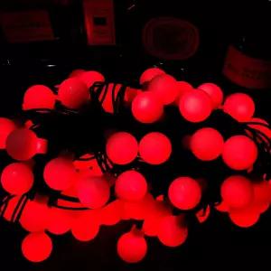 LED앵두전구 100구 검정선 적색 점멸전원코드포함감성캠핑 줄전구 트리 트리용 크리스마스 LED