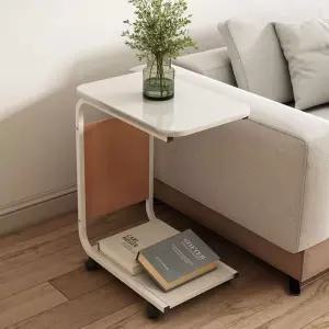 이동 사이드테이블 커피 책상 보조 화이트간이 소파 쇼파 베드 침대 식테이블 쇼파이 간이