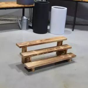 3단 나무 화분 받침대 소형 화분 계단형 받침대 60cm x 21cm