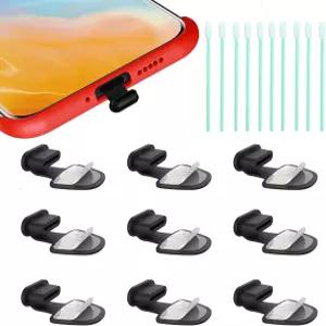 USB C형 손실 방지 먼지 플러그 포트 실리콘 커버 휴대폰용 탈착식 포함 15 16 17 플러스 프로 맥스와 호환