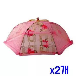 TBZ 원터치 위생 메쉬 레이스 밥상보(75cm) (핑크) x2개