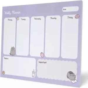 할 일 메모장 푸신 캘린더 A4 주간 플래너 ADHD 패드 54장 찢어진 시트 90gsm 문구 생산성 향상 작업