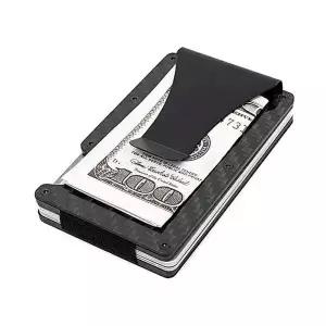 [골드스마일]남성용 슬림 카드홀더 지갑 블랙 메탈 소재 지갑