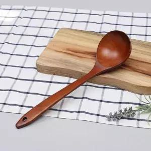 옻칠 장미목 조리용 대형 국자 로즈 30cm 우드 주방 조리기구