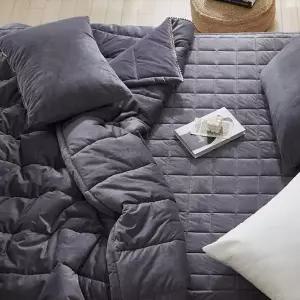 TBZ 바베 극세사 이불패드세트 Q 퀸 차콜