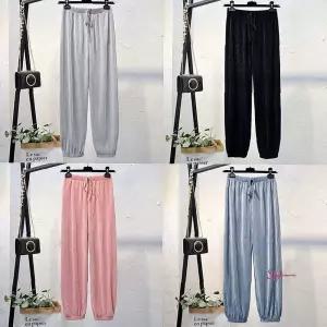 여자 배기 고쟁이 바지 주름 컬러yza296