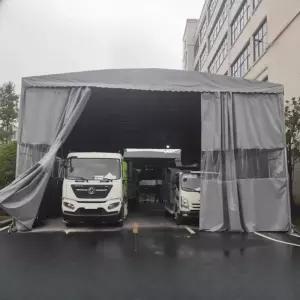 주차천막 이동식 천막 슬라이딩 바퀴 차양막 방수 대형