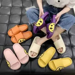 인기상품 키치한 스마일 이모지 비비드5컬러 여성 슬리퍼 [WF8E8BB_260403]