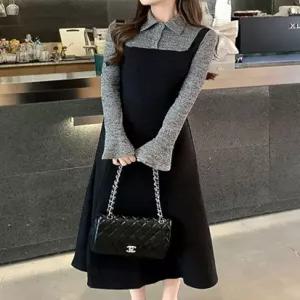 [귈림] 페이크 투피스 카라넥 플레어 원피스 G5WOP008P)