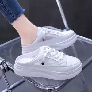 인기상품 여름 캐주얼 여성 화이트 메쉬 예쁜 쿠션 뮬 스니커즈 [WF8E948_260403]