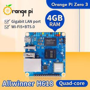 Orange Pi Zero 3 4GB Ram 단일 보드 컴퓨터 Allwinner H618 칩 Wifi-BT5.0 LPDDR4 기가비트 개발