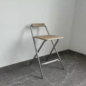 바텐 바의자 접이식 높이조절 폴딩 바체어 우드 카페 원목 메탈 스툴