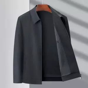 남성 슬림핏 울 자켓 봄 가을 칼라 캐주얼 모직 아빠 체크 코트 J03Z3R OP3