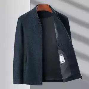 남성 가을 양털 재킷 하이넥 캐시미어 코트 캐주얼 집업 상의 J03Z3Q OP3