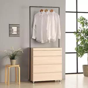 수납력 좋은 4단 서랍 스틸 프레임 행거 800 가정용 옷걸이헹거 매장용 간이옷장