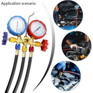 호환 냉매 매니폴드 게이지 세트 R410A R32 R404A R134A 냉매 충전용 진단 에어컨 도구 호스