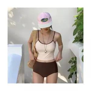 수피 여성 비치웨어 바캉스룩 비키니 수영복 단정한 하이웨스트 슬림핏 여름 가슴 바캉스 온천 JEN2