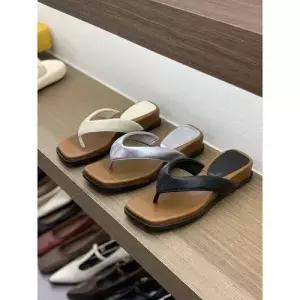 엘럽 여성용 빈티지 여름 웨지힐 샌들 웨지 힐 조리 슬리퍼슈즈 실버 프렌치 박템2