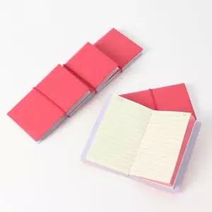 [문구/오피스] 가죽커버 메모장 스마일 유선수첩 5p세트 수첩 핑크