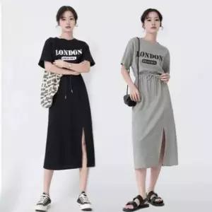 [SBD] 휴가 리조트룩 조절 원피스 롱 허리 트임