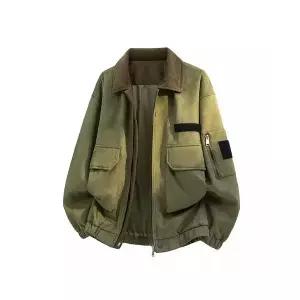 엘럽 남성용 가을 자켓 터틀넥 점퍼 봄 가짜 투피스 무스탕 코트 박템3