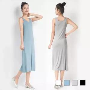 215 모달면기본끈롱원피스 면원피스 여름원피스 롱원