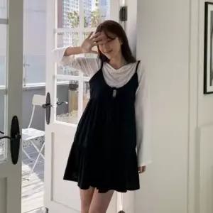 기니그 나시 프릴 나시원피스 캉캉치마 OPS6122K12 끈