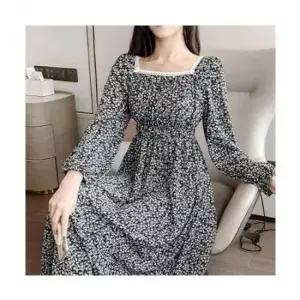 드레스 OPS 여름 쉬폰 롱 원피스 홈웨어