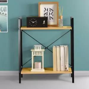 깜도리4  미니 선반 작은 책꽂이 소형 우드 책장 수납함 2단