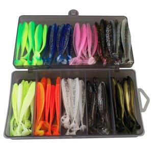 루어 수트트 소프트 베이트 미끼 12cm 리드 낚시 세트 투톤