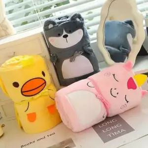 캐릭터 단추담요 똑딱이 극세사 블랑켓 무릎 어깨 무릎담요 극세사담요 캠핑담요 휴대용담요