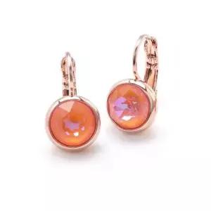 모임 오스트리아 크리스탈 오렌지글로 디라이트 귀걸이 8mm