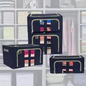 [생활] 접이식 이불 수납 정리함 리빙박스 보관함 의류 100L