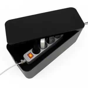 [라일리] Rly 멀티탭 다용도 전선정리함 블랙 대형