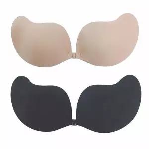 [라일리여성언더웨어] Rly 여성 접착 브라 날개형 실리콘 누드 브라 오프숄