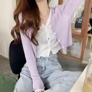 [라일리여성의류] Rly 투피스 여성 가디건 긴팔 여자 니트 가디건 2색