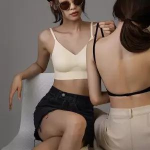 [라일리여성언더웨어] Rly 노와이어 여름 등파인 예쁜 백리스 브라자 등파인