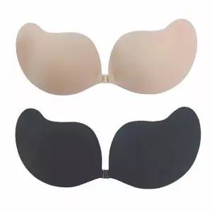 [라일리여성언더웨어] Rly 여성 접착 브라 날개형 실리콘 누드 브라 오프숄