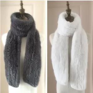 토끼털 폭스 머플러 밍크퍼목도리 리얼 목도리 겨울 천연 여성용 모피(1)