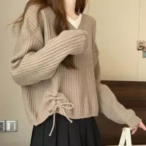 [라일리여성의류] Rly 캐쥬얼 여성니트 대학생 봄 베이직 니트 티 롱