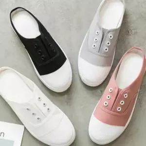 [라일리] Rly 여성 캔버스 단화 운동화 스니커즈 슬리퍼 뮬 신