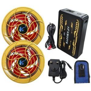 선풍기 작업복 배터리 충전 1개 풍속 배터리 30V 세트