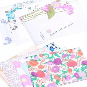 영화 순면 롱직각 가제 나염 두겹 수건 선물 목수건 땀수건 부모님선물 스카프 엄마수건