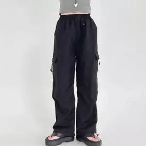[옷은날개] 카고바지 팬츠 여성패션 스트링 사이드포켓 조거 일자