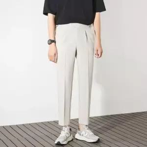 캐주얼 팬츠 남자 나폴리 스트레이트 슬림 가벼운 이탈리아 정장 룩 시크 기본 면바지 SPO마켓5