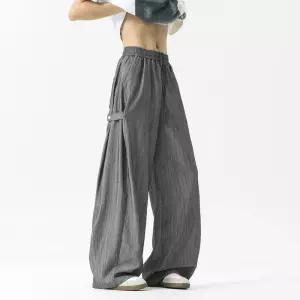 남성 팬츠 면 빈티지 캐주얼 얇은 린넨 기본 일자 와이드 빅사이즈 봄여름 스포M2
